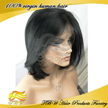 Wholesale brazilian Virgin short cut human hair wig lace front wigs